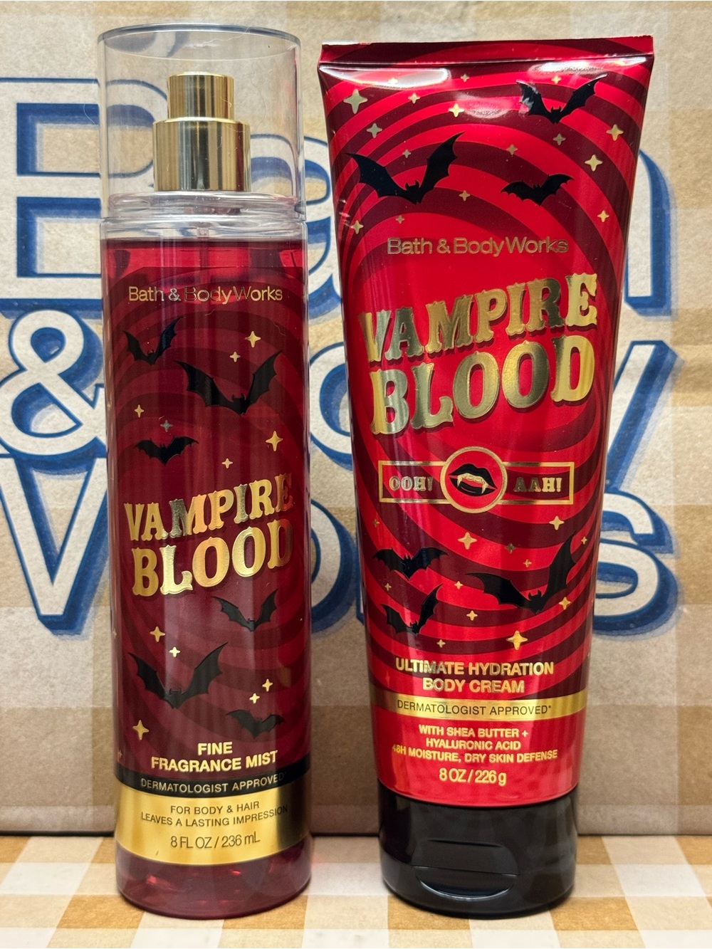 NEW B&BW Vampire Blood Fragrance and Body Cream Set with 48 hr moisture